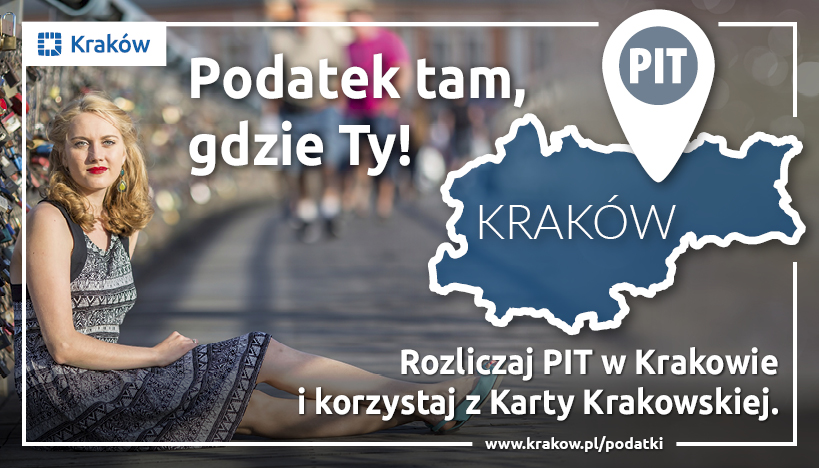 plakat: płać podatki w Krakowie