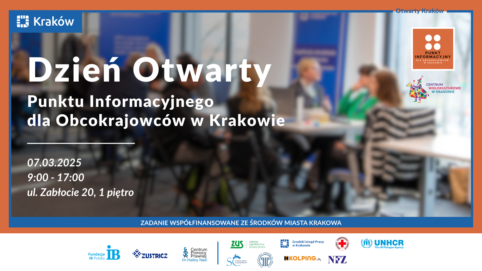Dzień Otwarty Punktu Informacyjnego dla Obcokrajowców w Krakowie - 7 marca 2025