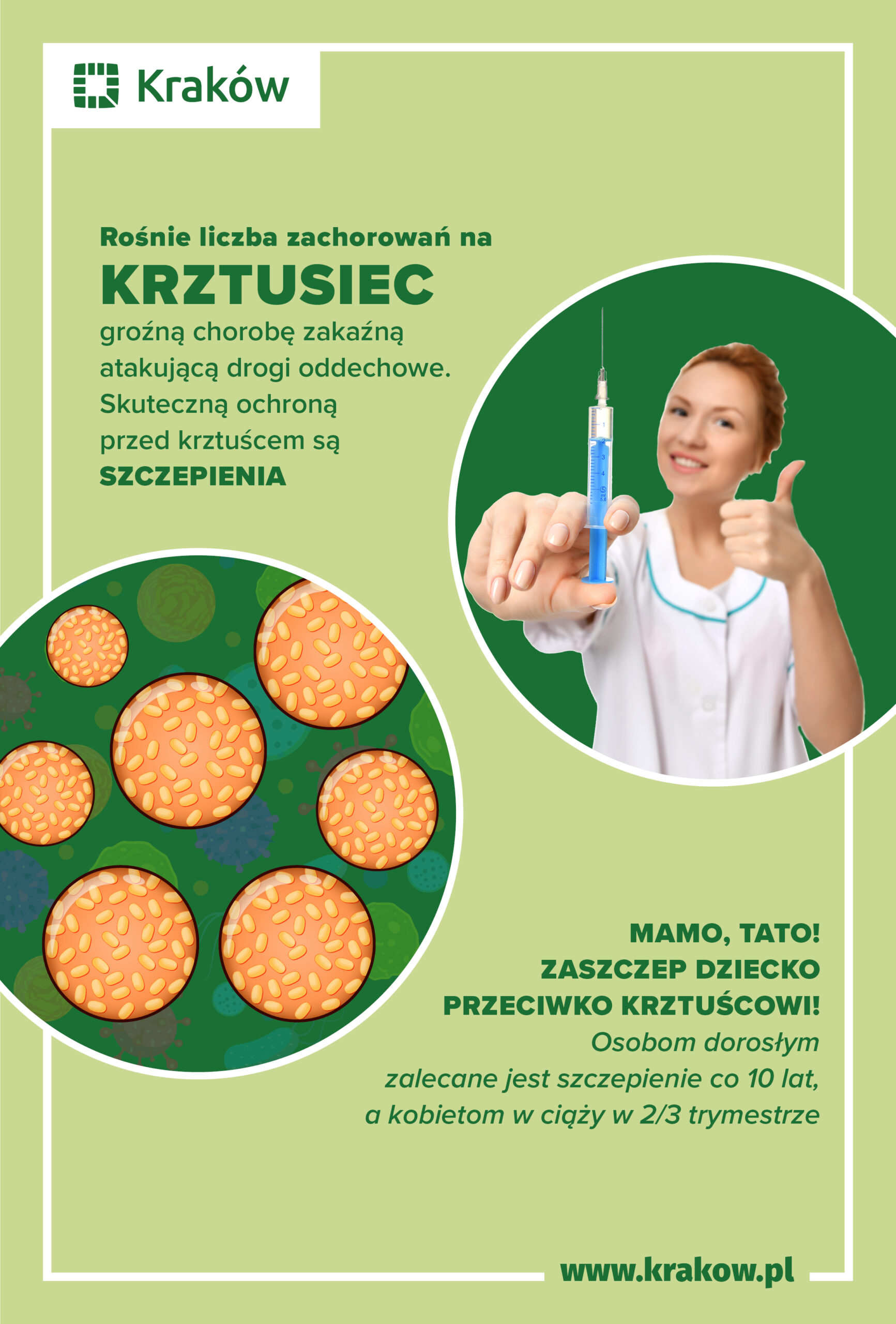 plakat szczepienia krztusiec