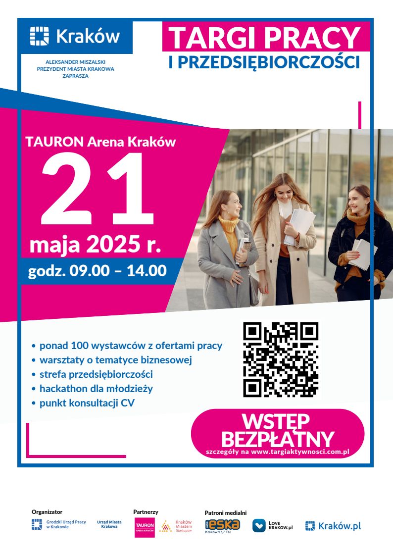 plakat - targi pracy i przedsiębiorczości - maj 2025