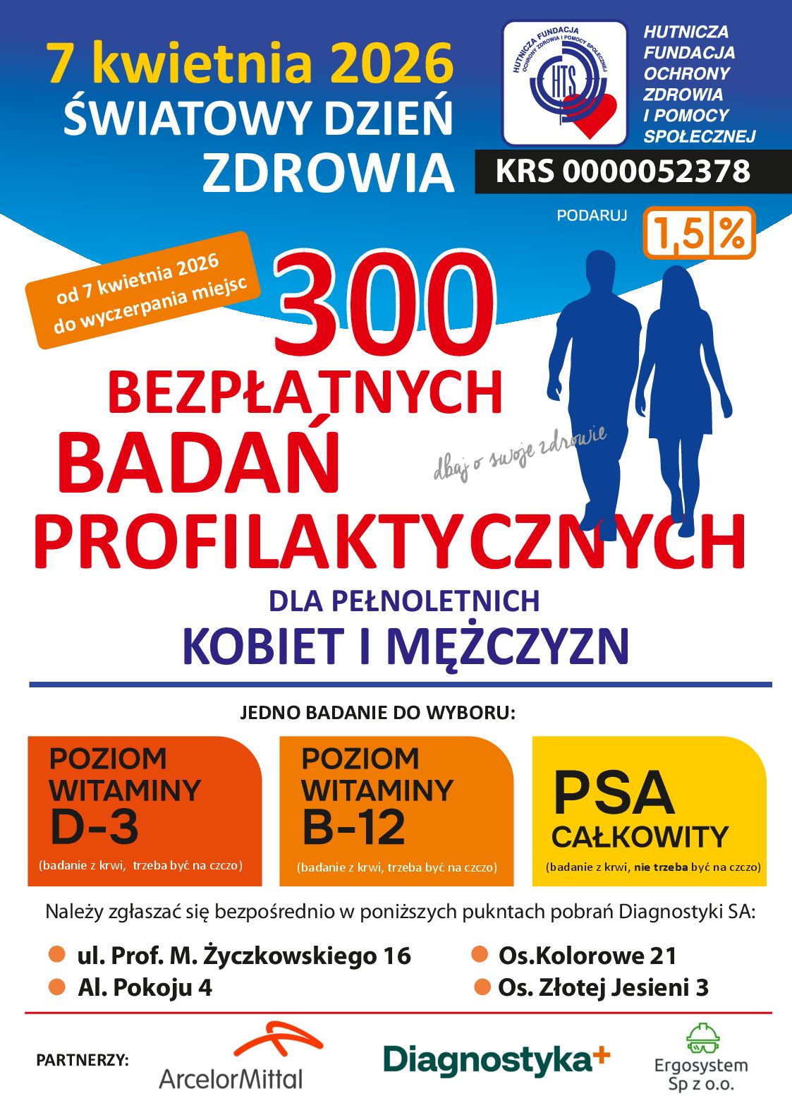 Plakat 7 kwietnia 2026 Światowy Dzień Zdrowia
