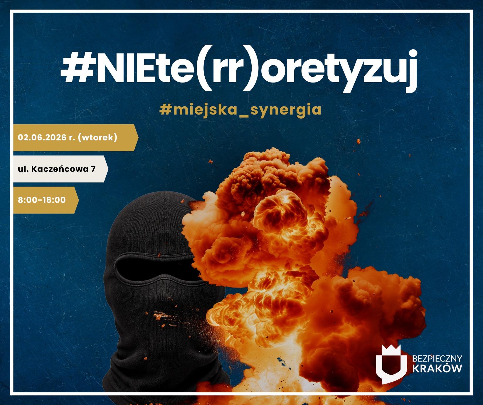plakat szkolenia pn. #NIEte(rr)oretyzuj
